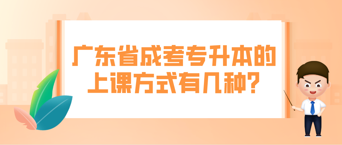 广东省成考专升本的上课方式有几种?